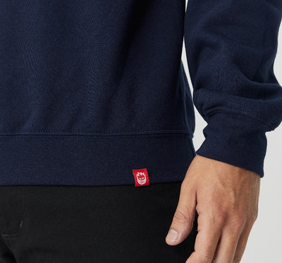 Spitfire Lil Bighead Fill Embroidered Crew, Navy