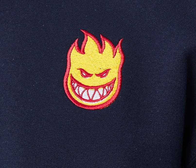 Spitfire Lil Bighead Fill Embroidered Crew, Navy