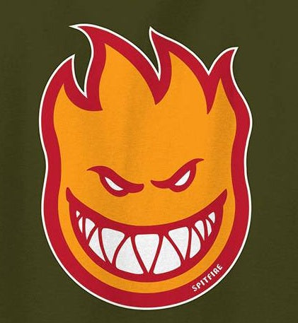 Spitfire Bighead Fill Tee, Military Green Gold Red
