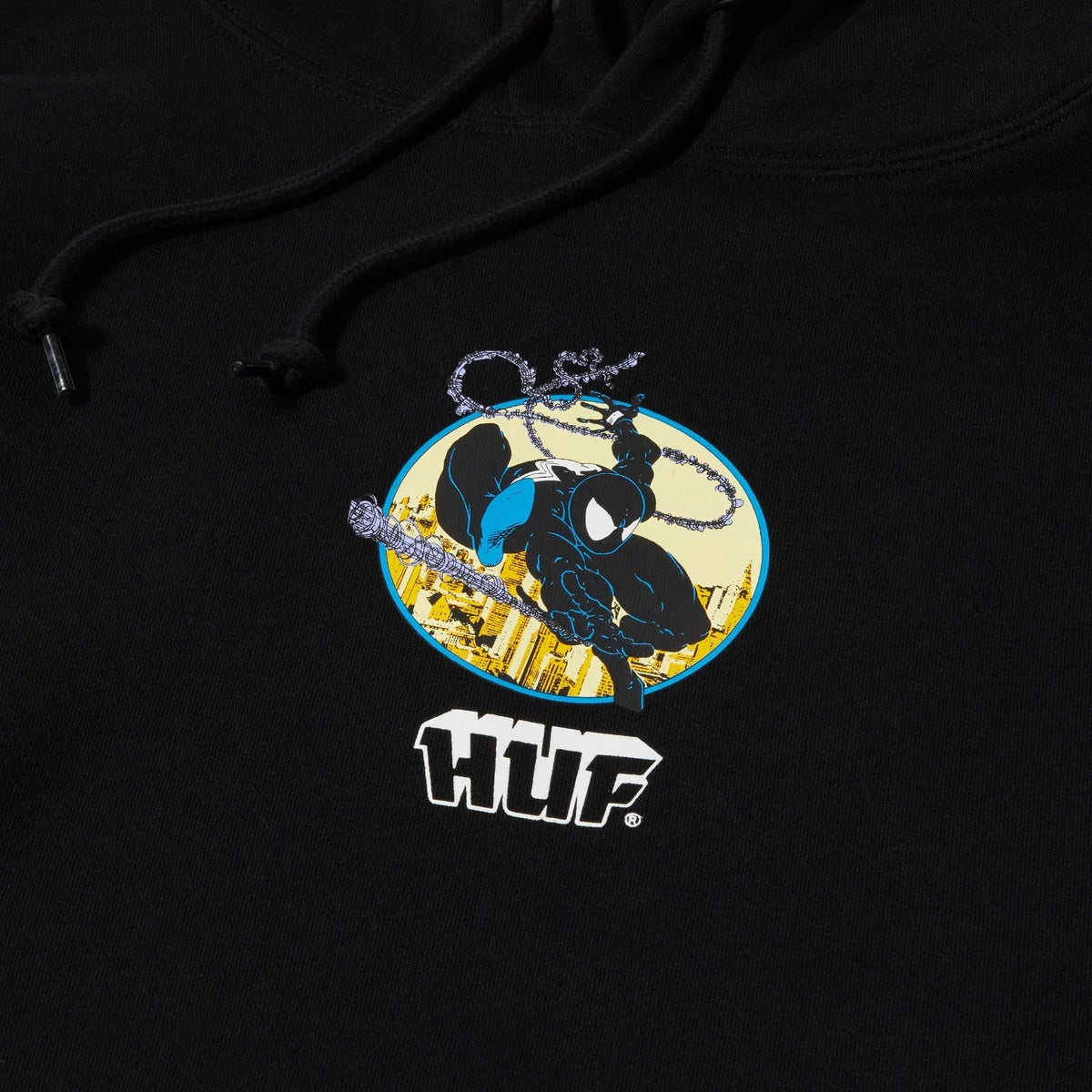 【HUF】Marvel '90s Spider-Man Inspired Oversized Hoodie Huf x Spider-Man #300 Marvel Pullover Hoodie Size Medium
