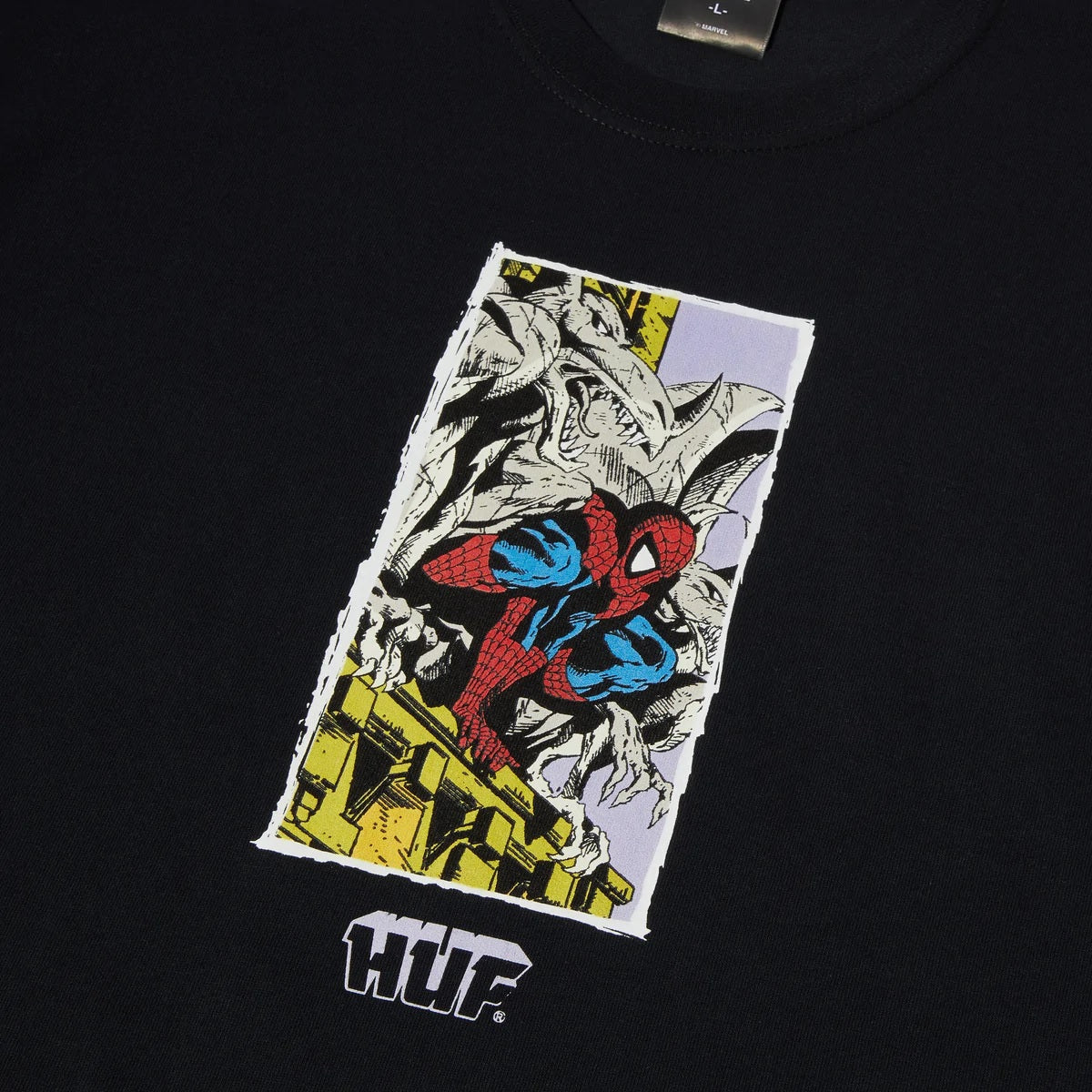Huf X Marvel Spider-Man Arachknight Zip Up Sweatshirt Hoodie Black