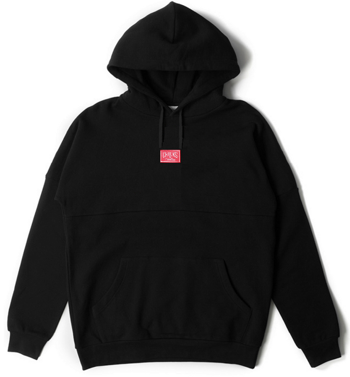 Crooks & Castles Logo Dolman Hoodie, Black