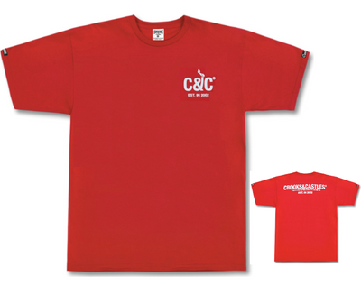 Crooks & Castles Core Riot Tee, Red