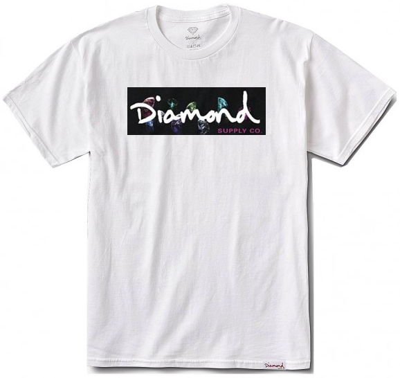 Diamond Supply Co Color Box Logo Tee, White