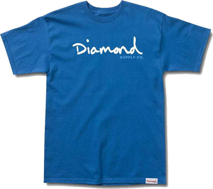 Diamond Supply Co OG Script Tee, Royal Blue