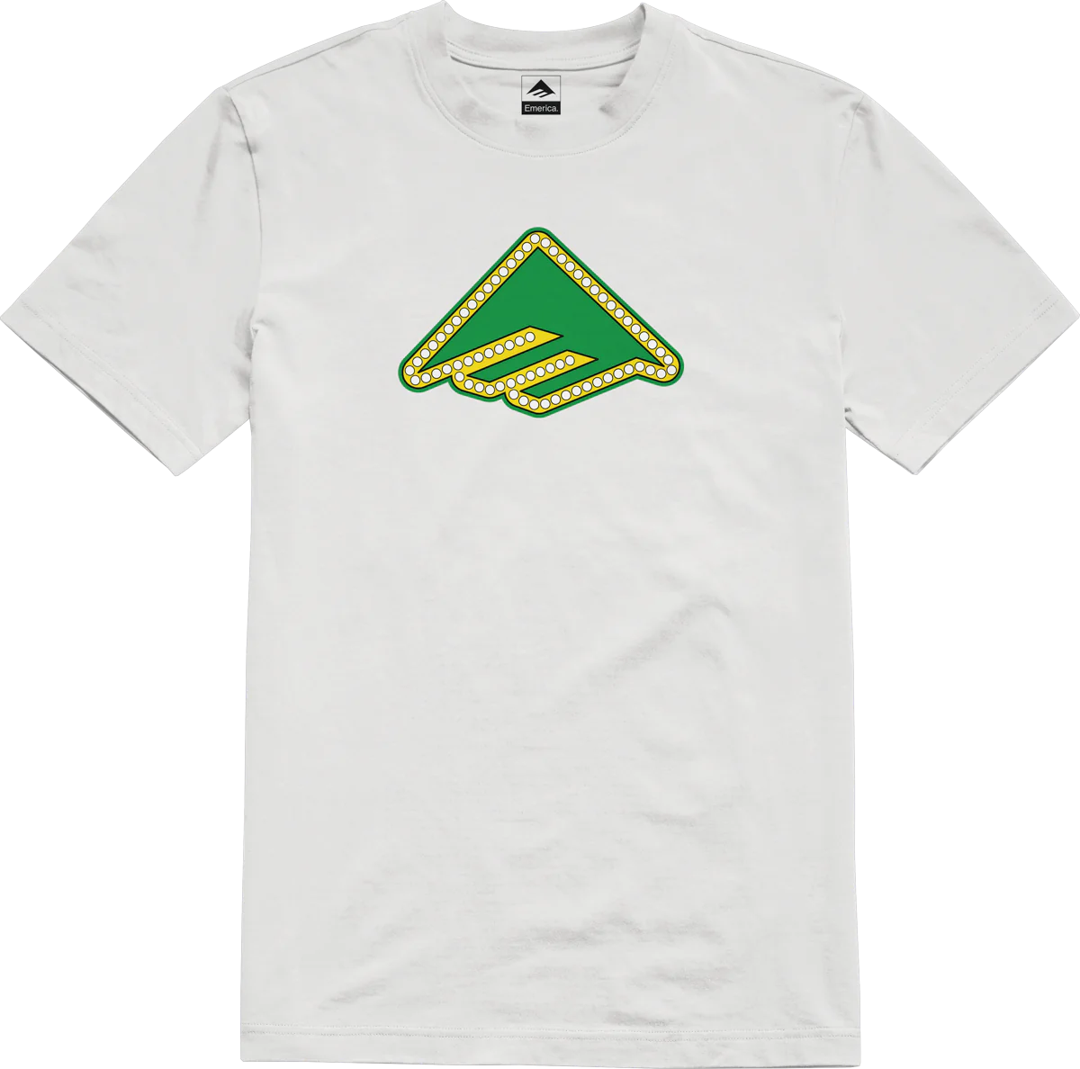 Emerica x Shake Junt Triangle Lights Tee, White