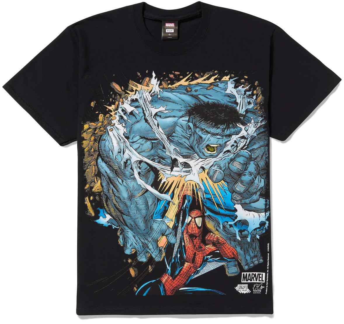 HUF x Marvel Battle Tee, Black