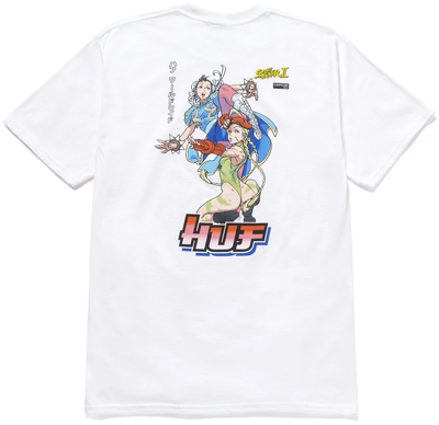 HUF x Street Fighter Chun-Li and Cammy Tee, White