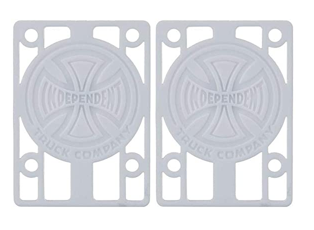 Independent 1/8" Risers, White