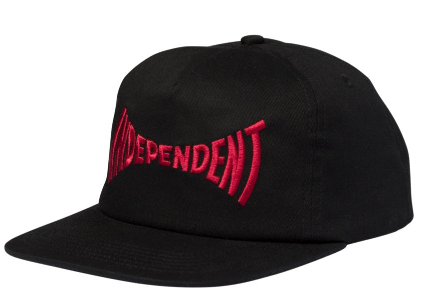 Independent Spanning Snapback Hat, Black