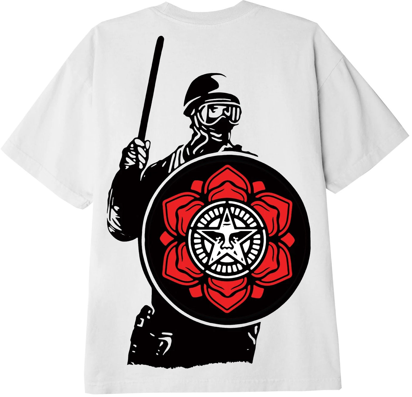 OBEY Riot Cop Peace Shield Tee, White