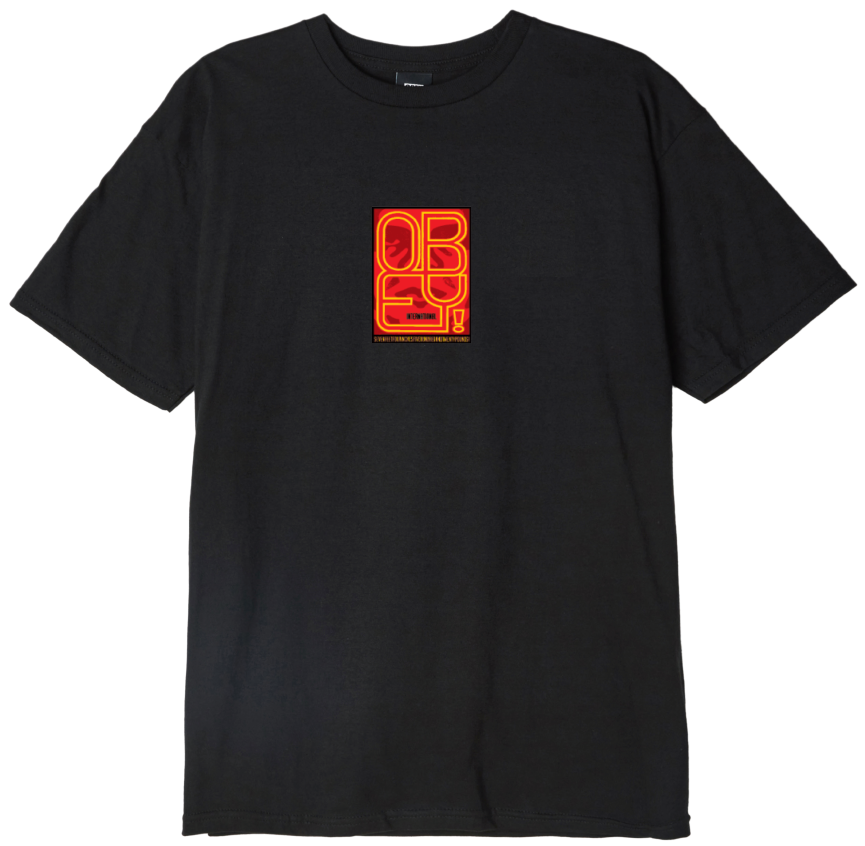 OBEY Type Icon Face Tee, Black