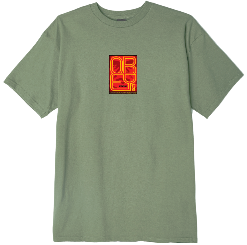 OBEY Type Icon Face Tee, Sage