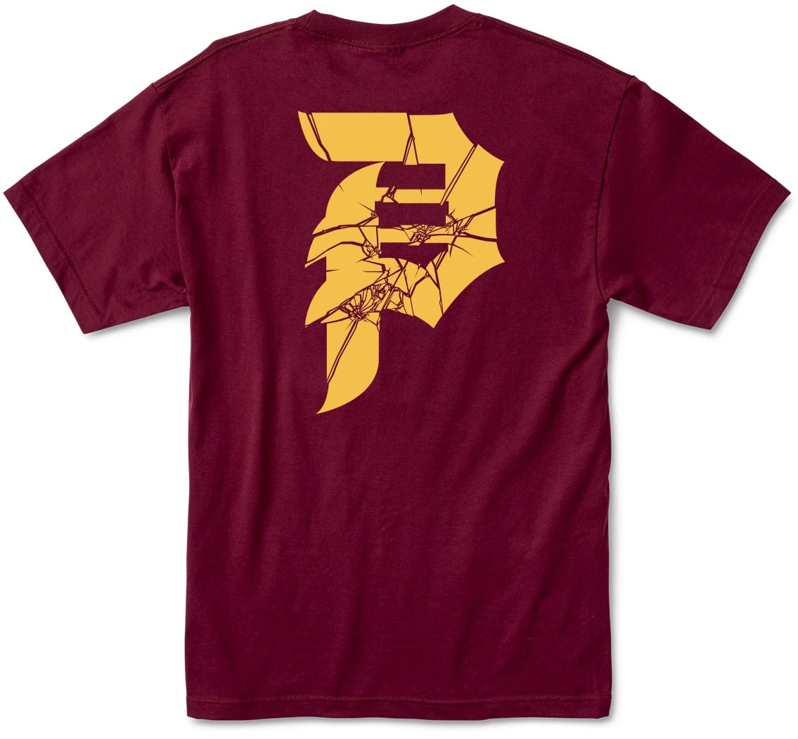 Primitive Breakthrough Tee, Burgundy