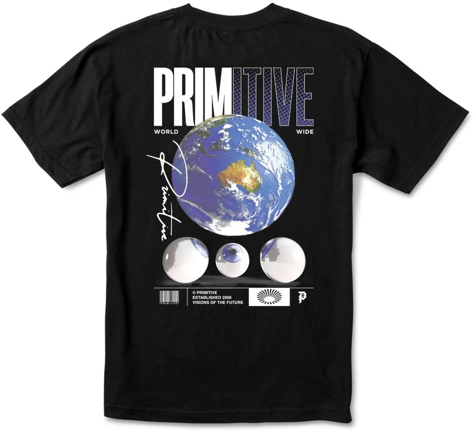 Primitive Worldwide Vision Tee, Black