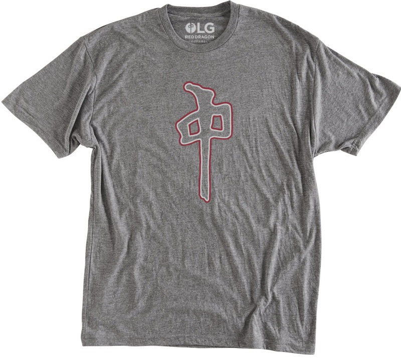 RDS Grande Premium Tee, Heather Grey White Red