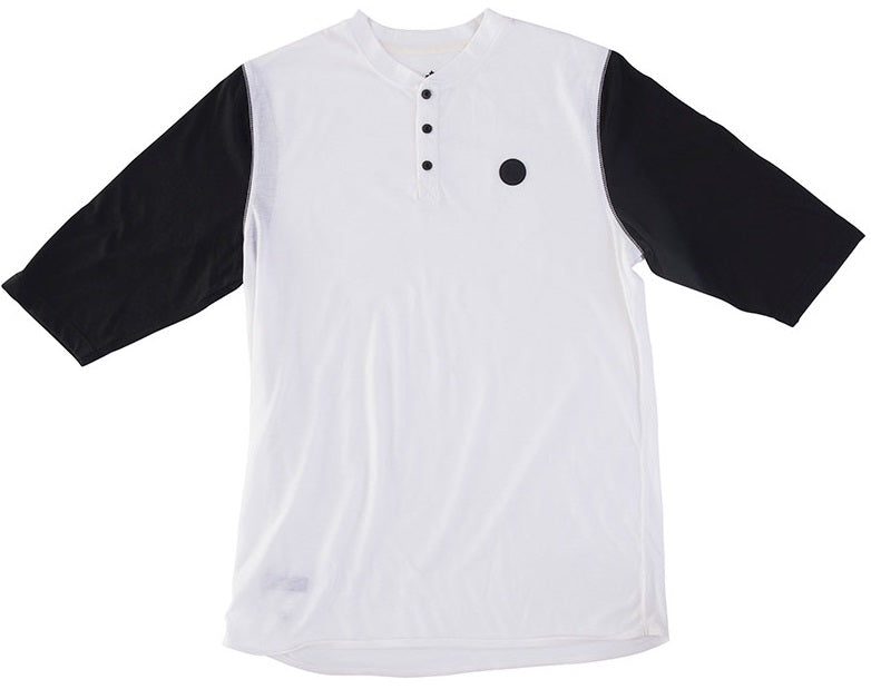 RDS Hater 3/4 Sleeve Henley, White Black