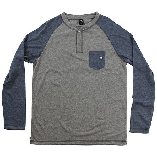RDS Hops Henley, Heather Grey/Navy