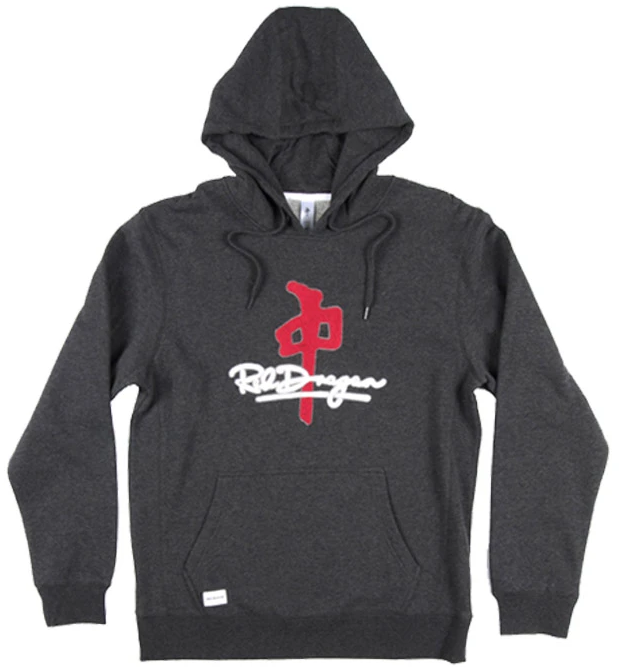 RDS Signature Chenille Hoodie, Charcoal Red