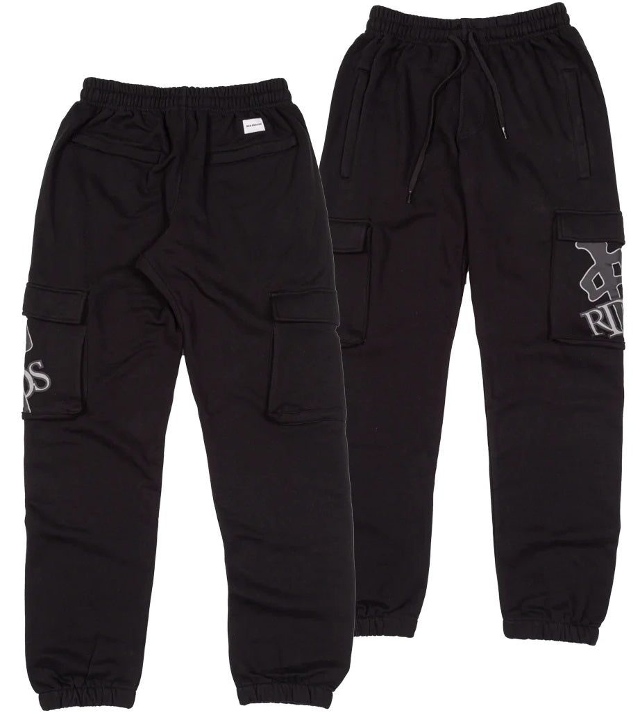 RDS OG Cargo Sweatpants, Black Grey