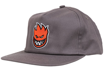 Spitfire Bighead Fill Snapback Hat, Charcoal Red