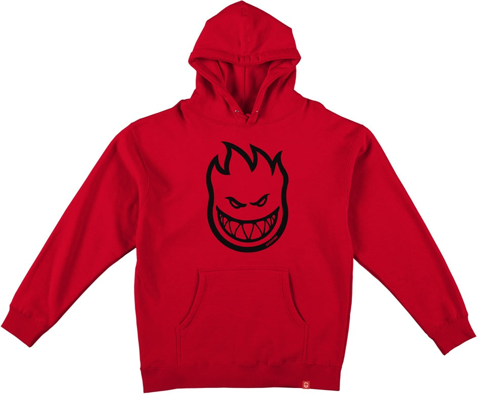 Spitfire Bighead Hoodie, Red Black