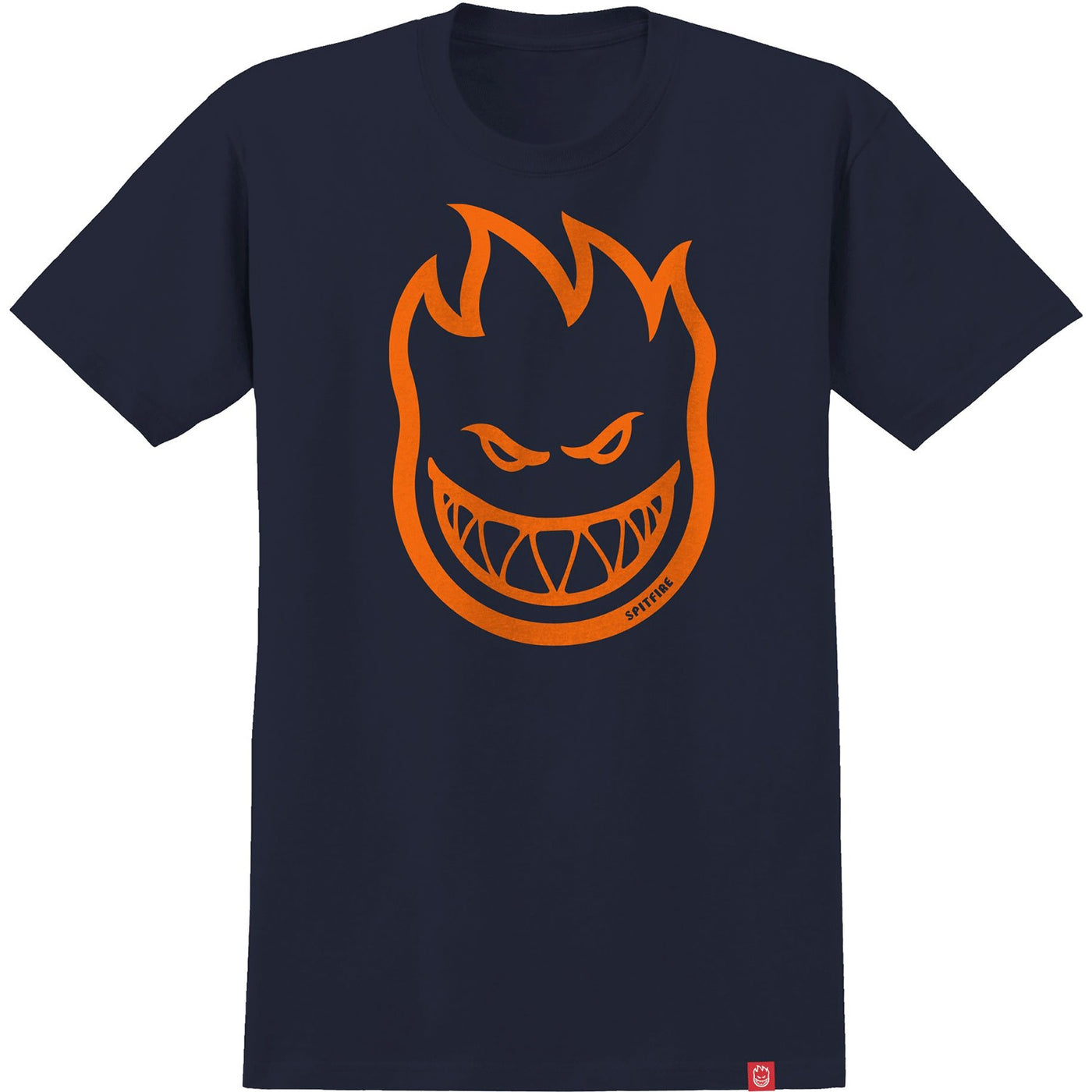 Spitfire Bighead Tee, Midnight Navy Orange