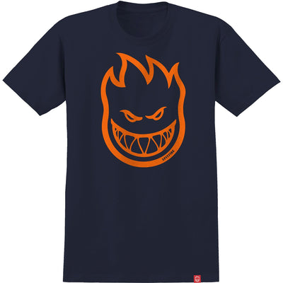 Spitfire Bighead Tee, Midnight Navy Orange