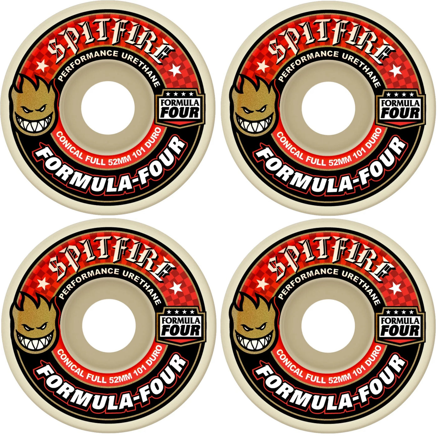 Spitfire Conical Full Formula Four101D Wheels 54mm
