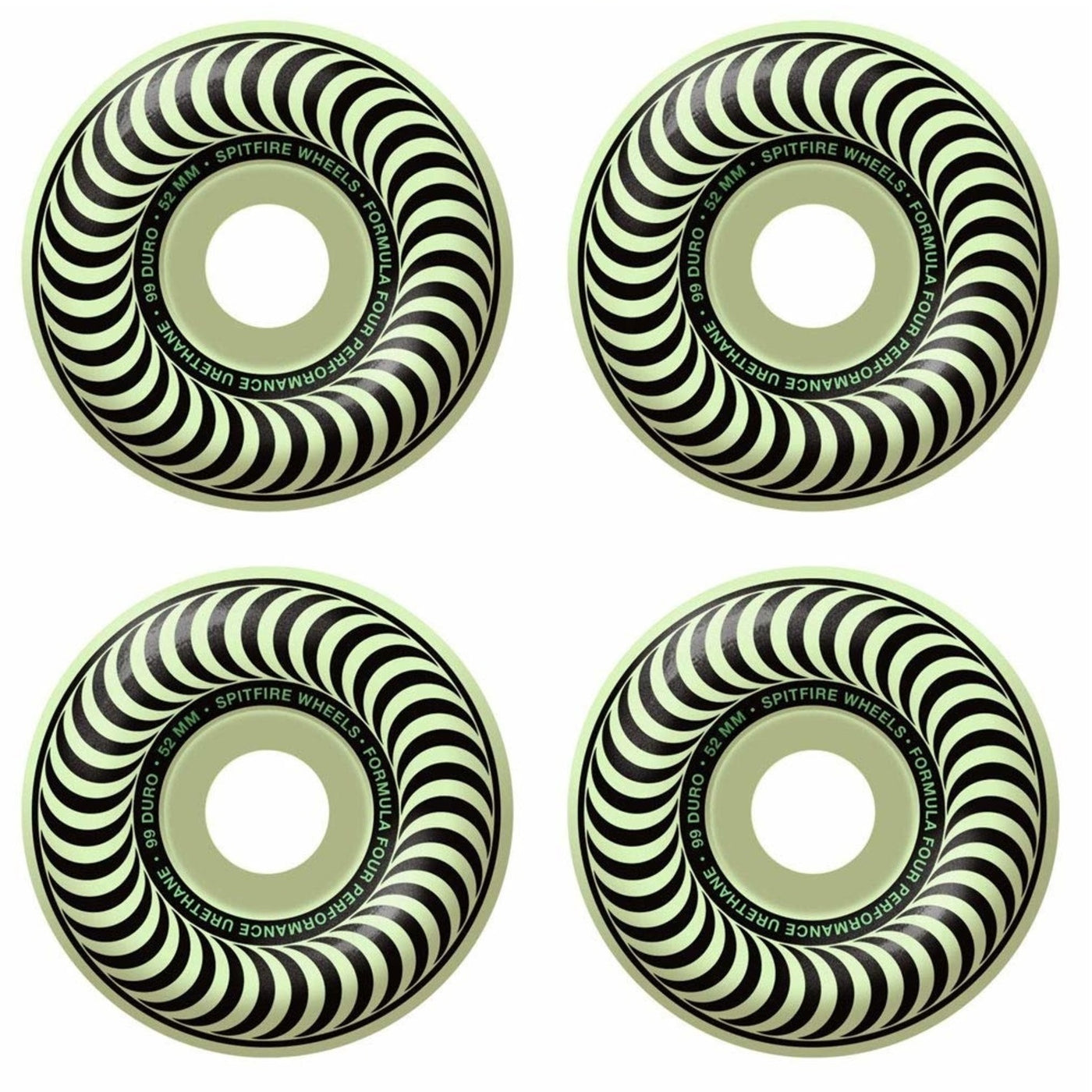 Spitfire Classic Formula Four Glow 99D Wheels 52mm
