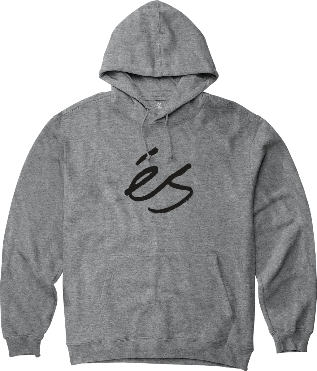 eS Script Hoodie, Grey Heather