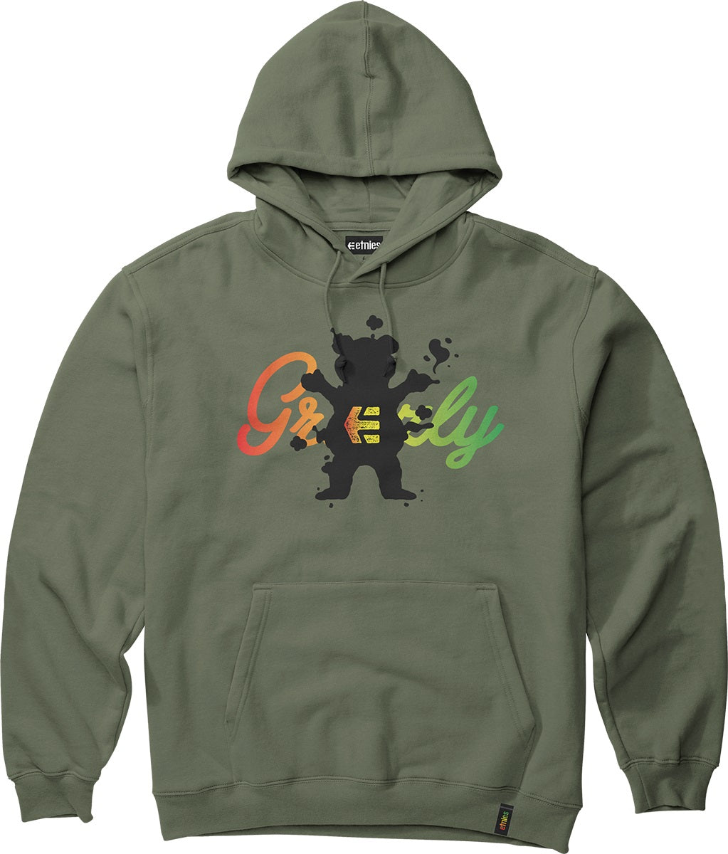 etnies x Grizzly Hoodie, Military Green
