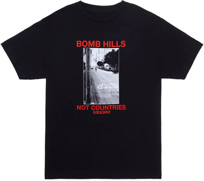 GX1000 Bomb Hills Not Countries Tee, Black